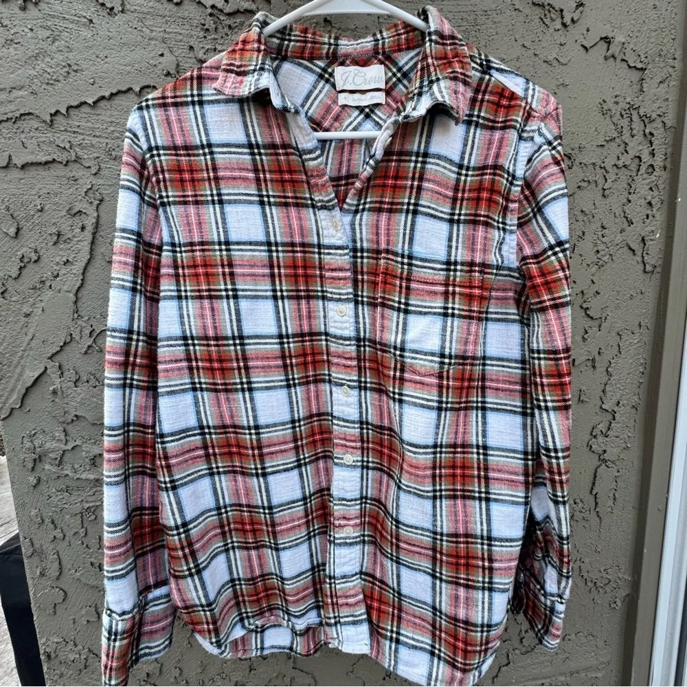 J. Crew Cotton flannel Women’s Button Up Top